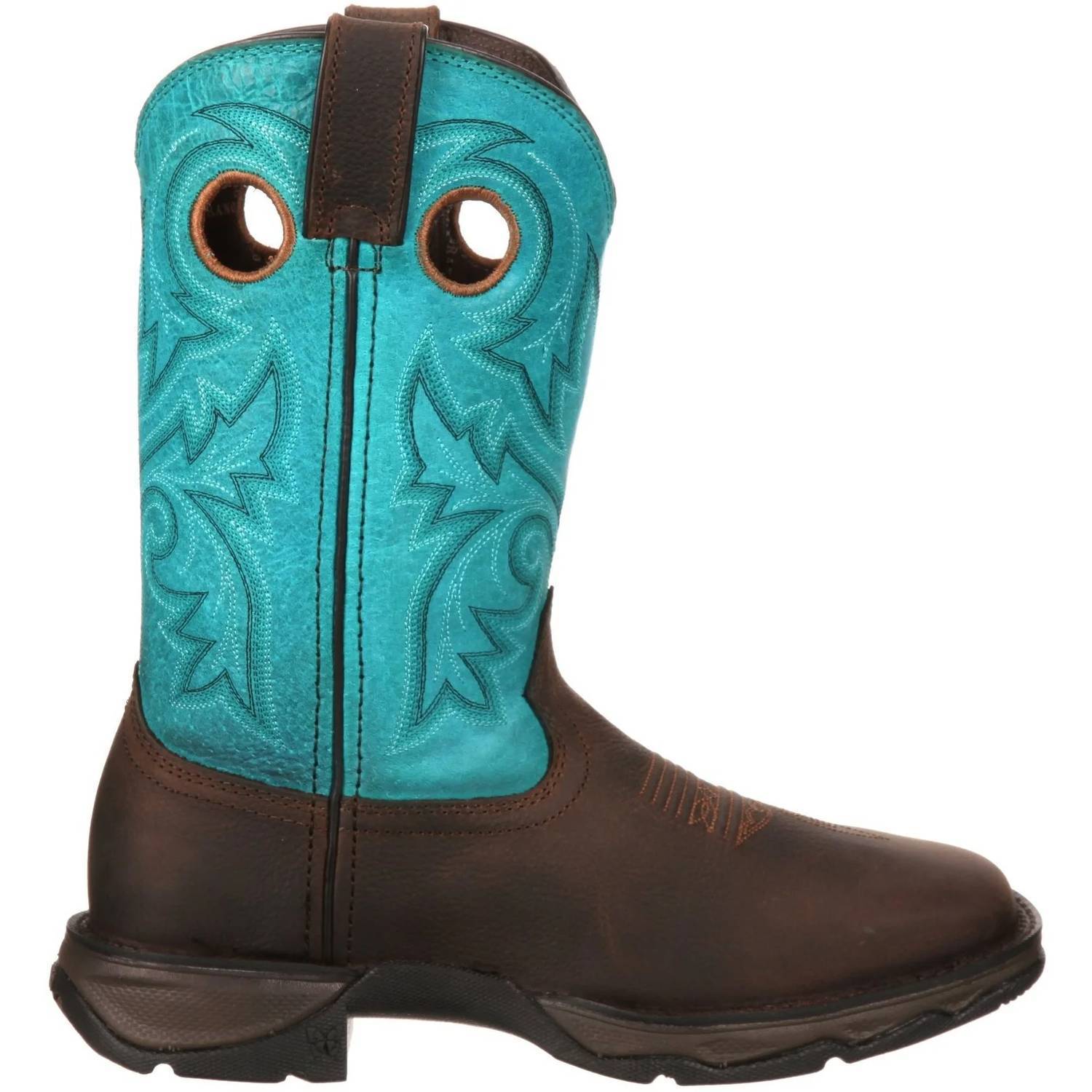 New Durango Boots Women's Steel-Toe Lady Rebel Bar None Work Boots In Dark Brown